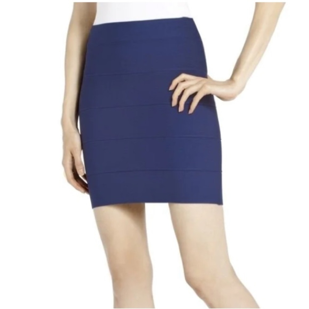 Original Y2K Vintage BCBG Simone Depths Blue Bandage Skirt